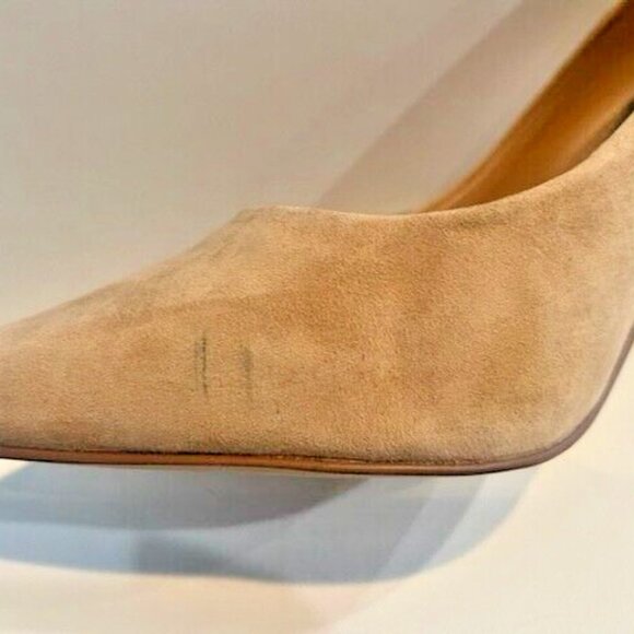 Steve Madden Luiza Tan Beige Suede Leather Classic Pumps Heels Shoes - Picture 8 of 9